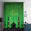 Ramadan Al Kareem Green Sheer Curtain For Living Room Bedroom Voile Curtains For Window Organza Curtains Party Tulle Drapes