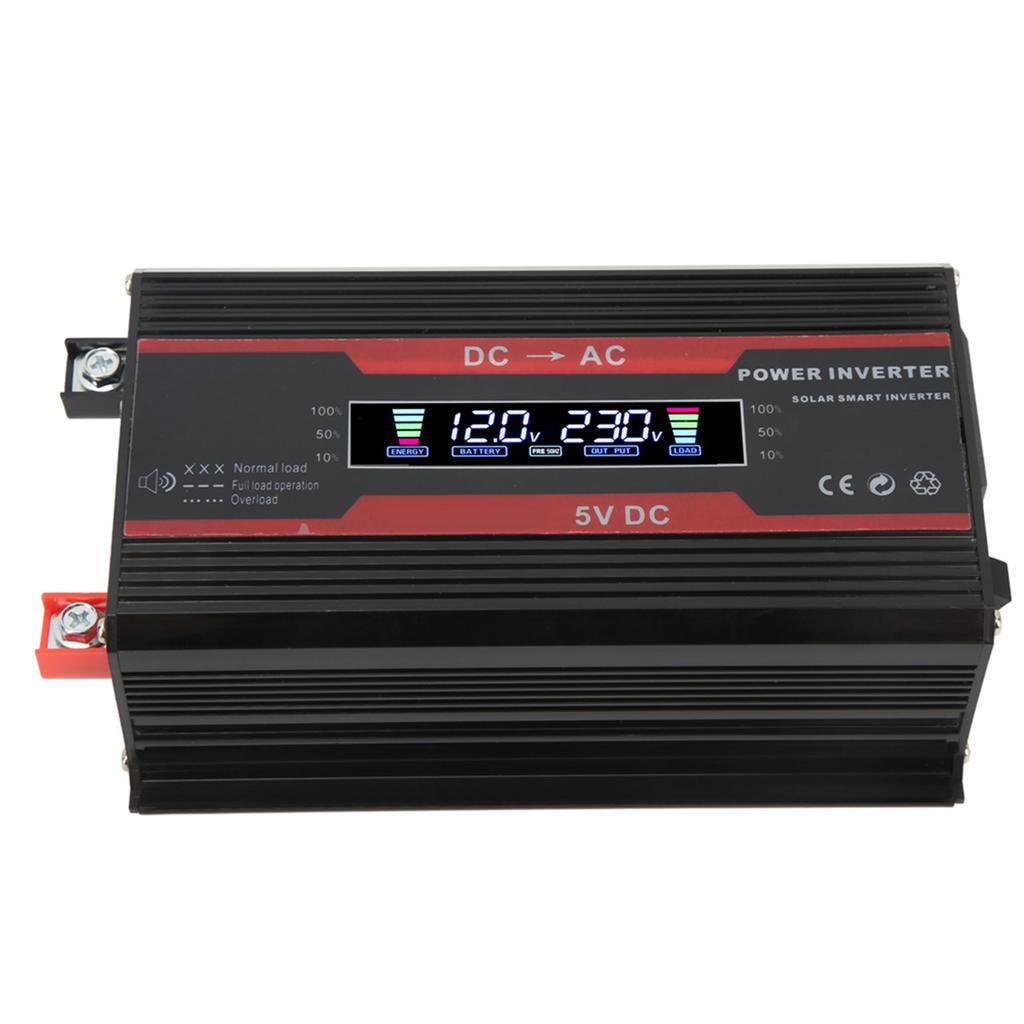 300W Modified Sine Wave Inverter Dual USB 4.2A Fast Charging Car Power Inverter with Color Digital Display 12V to 110V