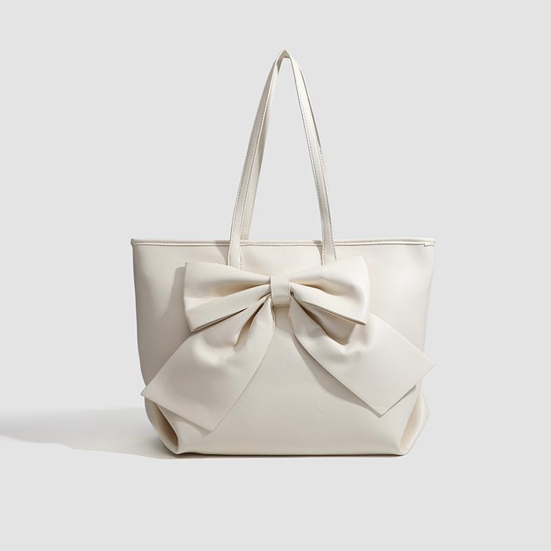 

Bow Large Capacity Tote Bag Women S Niche High-End Soft-Sided Commuter Handbag Shoulder Bag