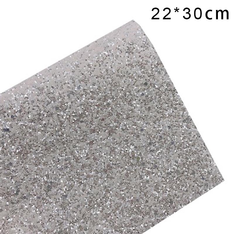 22x30cm/ Sheet Faux Leather Rainbow Chunky Glitter Fabric For Handmade Coin Purse Bag Diy Bows Hair Accessories Craft Material