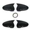 Pair Ox Horn Rearview Side Glass Mirror Cover Trim Frame Side Mirror Caps for Hyundai Tucson 2015-2020 Auto Accessories