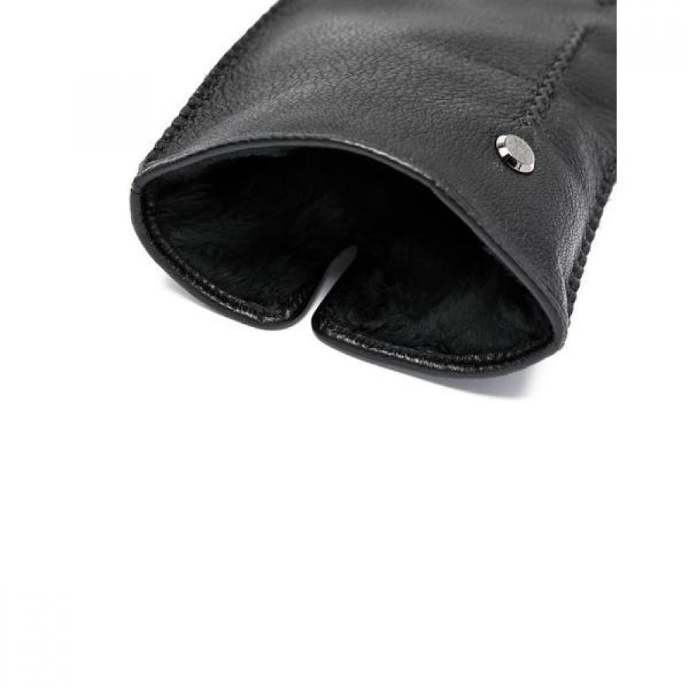 Daks Men S Black Goat Leather Stitch gloveS Dcgv8f170bk