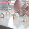 2M Wood House LED String Light Fairy Garland USB/Battery Operated Festoon for Xmas Wedding Party Bedroom Table Decoration Lamps