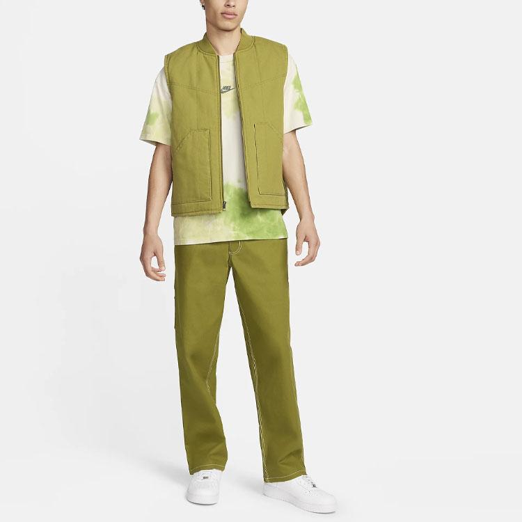Nike Life Solid Logo Casual Vest Men Vests Olive FQ1861-307