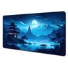 Ink Wash Style Cherry Blossom Pagoda Scenery Large Mouse Pad Desk Mat Pc Accessories Gaming Pad Office Rug Mouse Carpet Mousemat