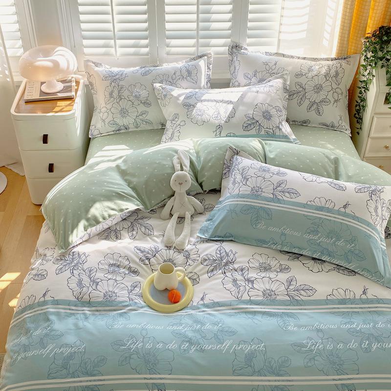 Bed Sheet Bedding Four-piece Set Thickened Brushed Quilt Cover Bed Dormitory Bedding Quilt Cover