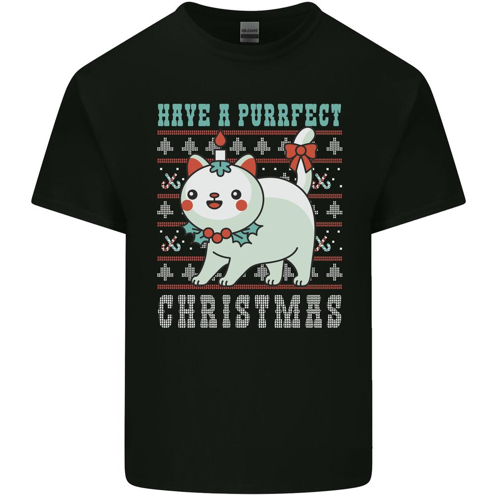 Cats Have a Purrfect Christmas Funny Xmas Mens Light Cotton T-Shirt Unisex T-Shirt M