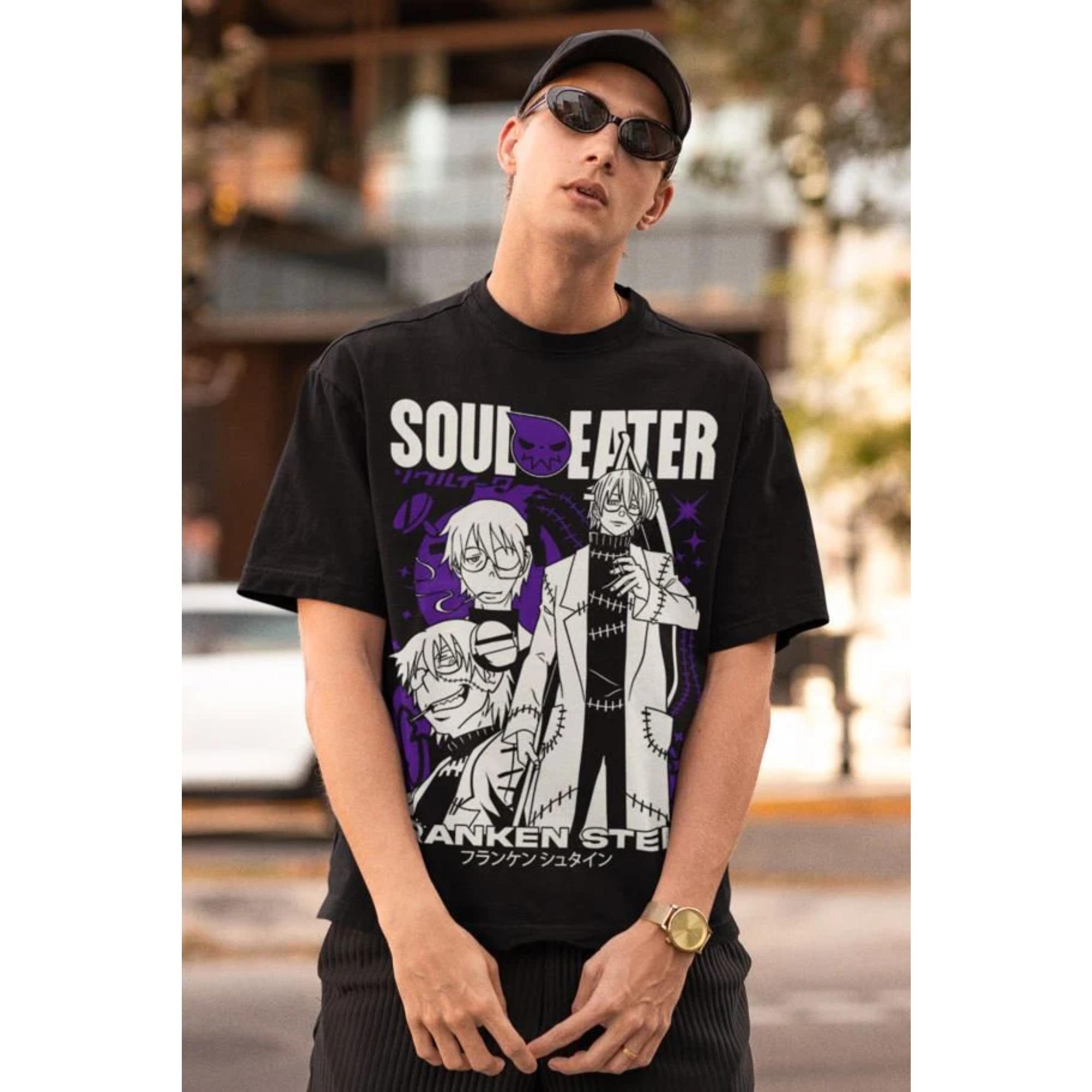 

Летняя новая американская футболка с графическим принтом Death из Soul Eater для мужчин, оверсайз, с коротким рукавом, унисекс, уличная одежда, топ XL