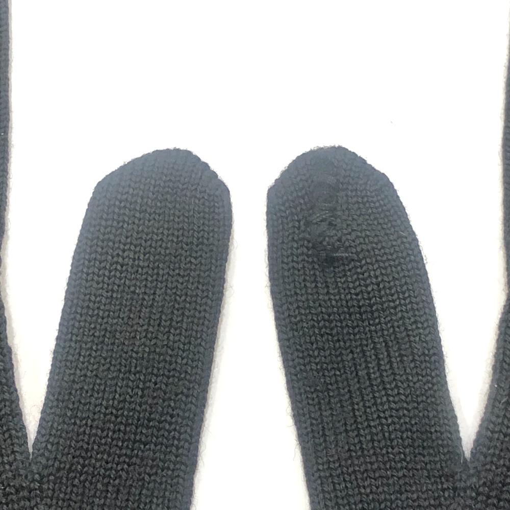 Louis Vuitton M73470 Gon Mai Monogram Eclipse Gloves Wool Black/gray