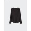 Uniqlo UlTra Warm HeaTTech Cashmere Blend Rib Crew Neck T