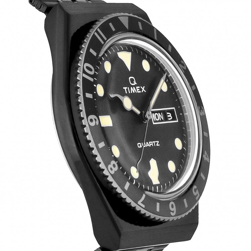 TIMEX Ceas America Q Timex 38 mm Ceas de mână Tw2u61600 Cadran negru Oțel inoxidabil Acril