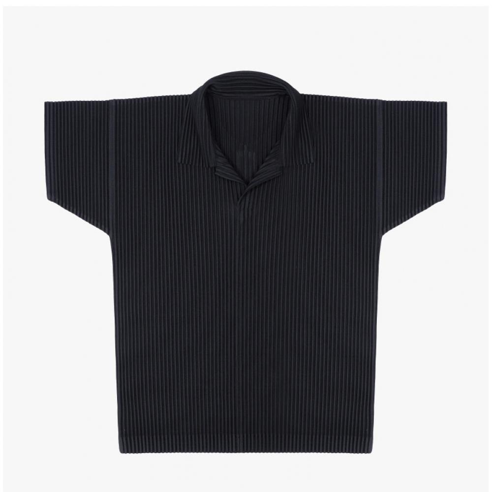 Issey Miyake Men Basic Pleats Polo Short Sleeve Tee Hp67jm530 15