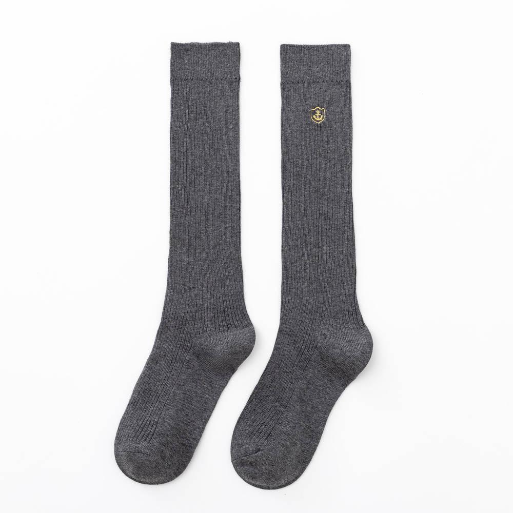 Long Knee-high Socks, High Socks, Cotton Solid-colored Calf Socks, Embroidered Mid-calf Socks, Retro Student Socks, Long Socks
