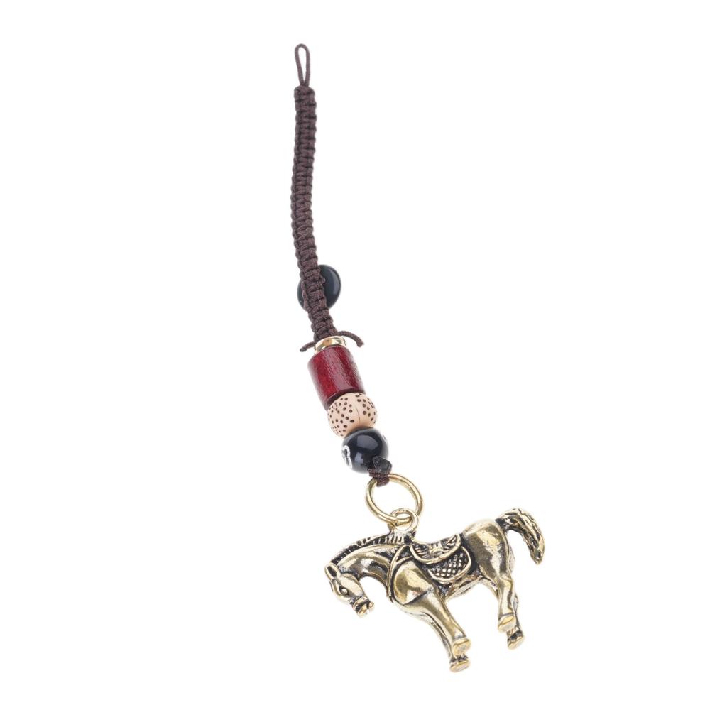 Horse Shaped Brass Keychain Wallet Key Hanging Accessory Symbolic of Power and Prosperity for Everyday Carry
