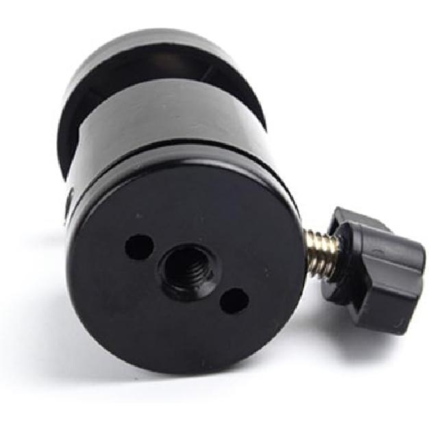 3 Pack Mini Ball Head 1/4'' Screw Swivel Tripod Head Mount 360 Degree Rotating Base Adapter Ballhead for Camera Tripod Dash Cam Phone Clip