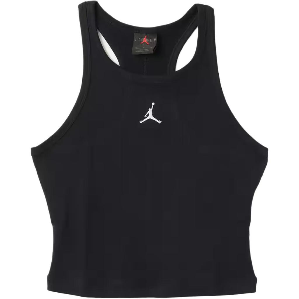 Jordan W J Brk Ess Tank Logo Solid Slim Fit Fashion Vest Women Tops Black White HF9475-010