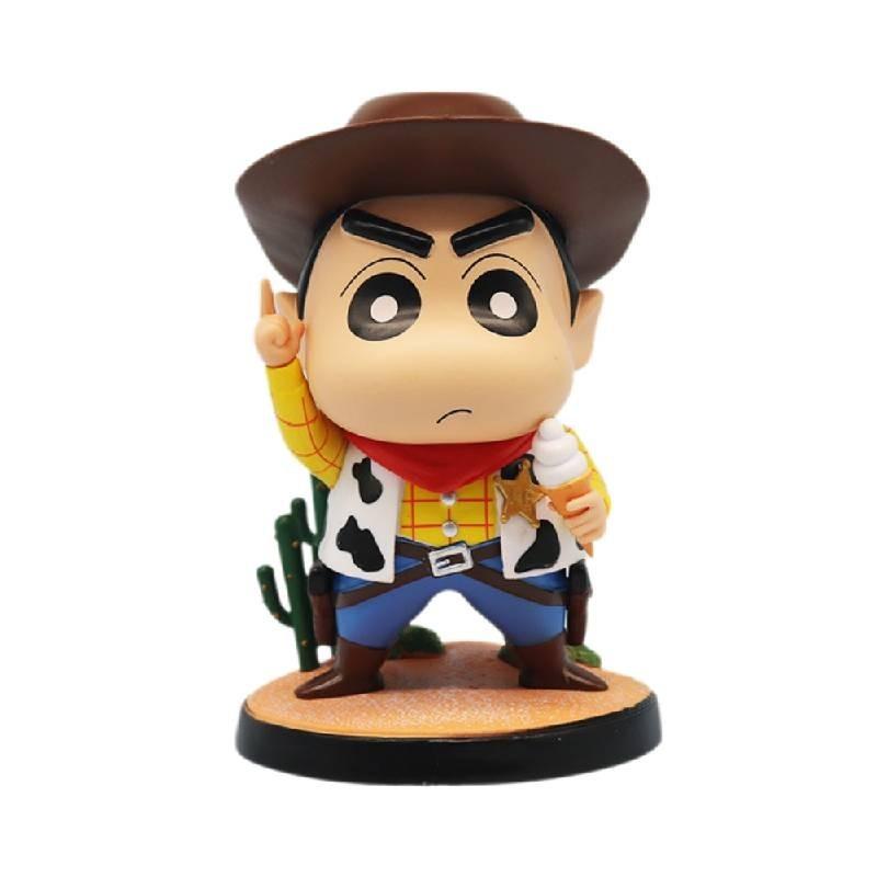 Cowboy Dicky Neuer Crayon Shin-chan GK-Modell Handgefertigte Dekoration PVC-Material 15cm