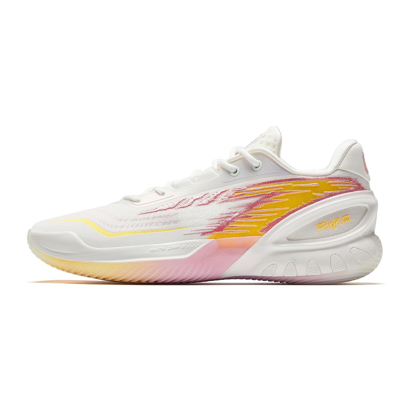 

Anta Low top Basketball Shoes Men s White Pink Yellow 912611110-1 42