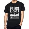 Tshirt Unisex Black Crew Neck Tshirt Im Not Lost Geocaching Soft Trendy Tshirt Anime Brand Crew Neck Tshirt