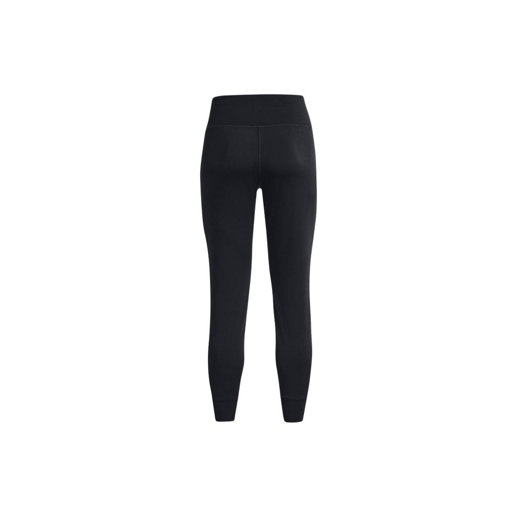 Under Armour Solid Logo High Waist Breathable Comfortable Sports Pants Women Pants Black 1375078-001