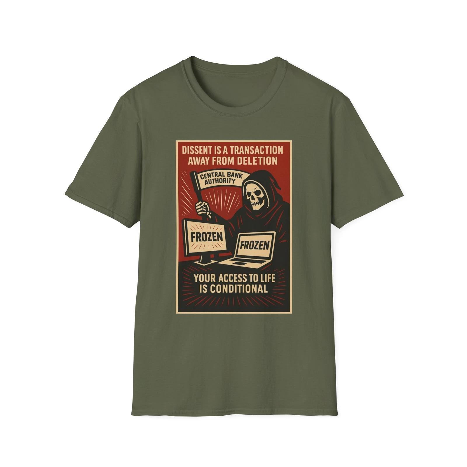 Dissent Is a Transaction Away From Deletion Shirt, Anti-Marxist American Tee 3XL
