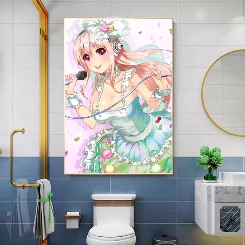 

Super Sonico Game Самоклеящийся художественный постер Белая бумага Наклейка DIY Room Bar Cafe Wall Decor 21cm×30cm NoFrame