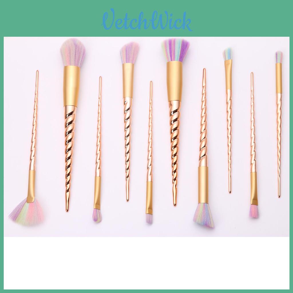 Unicorn Makeup Brush Set With Nylon Bristles For Flawless Face Makeup Application