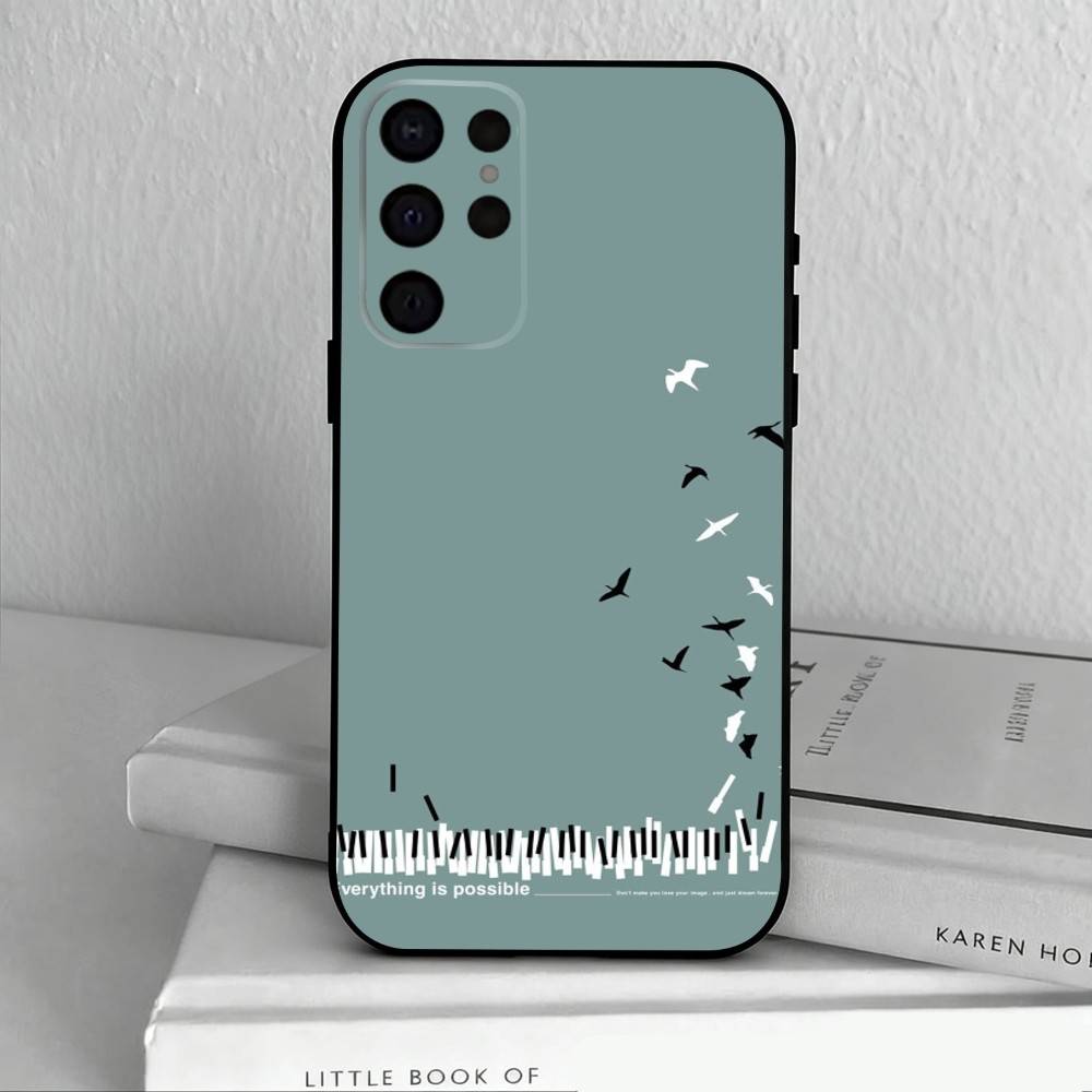 Keyboard Art Piano   Phone Case For Samsung S25,S24,S21,S22,S23,S30,Ultra,S20,Plus,Others Soft Black Cover