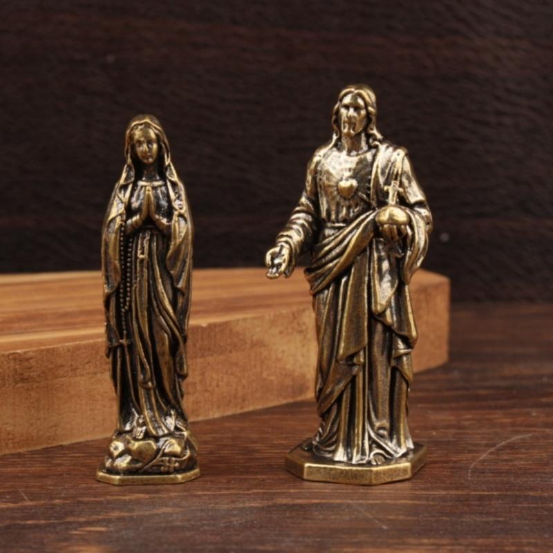 Virgins Mother Marys Statues Figurines Christian Jesuses Statues Collectible Sculptures Desktop Ornament Home Decors