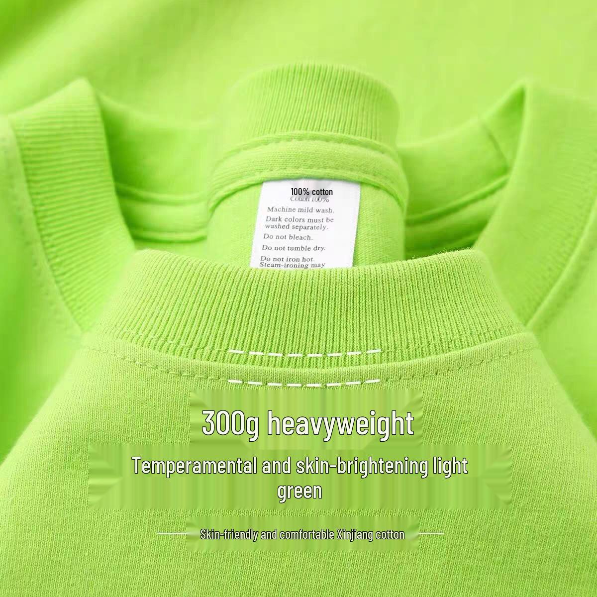Value Vault Kaki 500g Zwaargewicht Korte Mouw Unisex Katoenen T-shirt, Heren Basislaag Top 3XL (190-210 lbs)