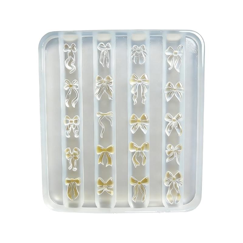 High Transparency Silicone Bows Shaped Nail Art Mold For Crafts Professional Manicure Tools For Parties Weddings