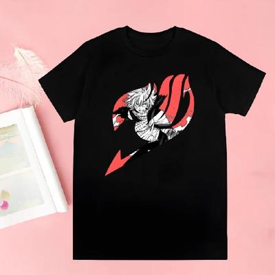 Camiseta Anime Fairy Tail Dibujos Animados Natsu Erza Gray Lucy Hombres Mujeres Tops Cuello Redondo Ajustada Suave Camiseta Anime Manga Ropa Camiseta5