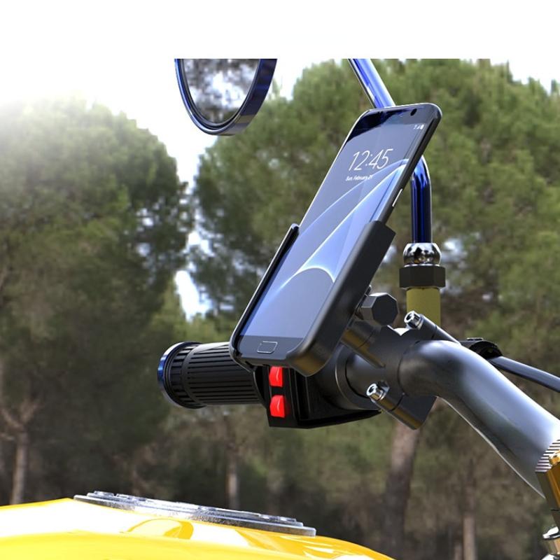 Aluminiumlegeringsfäste Mobiltelefonhållare Typ Motorcykel Cykel Stötsäker telefontillbehör