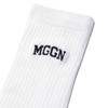 MAGOODGAN Athletic 9401 Logo Embroidered Off-White Sports Socks