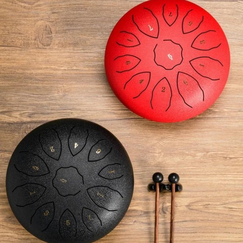 8 Inch 11 Note Steel Drum Professional Percussion Instruments Portable Meditation Sound Therapy Accessories Tongue Drums