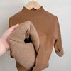 Kids Thick Fleece Lined Knitted Sweater Warm Winter Long Sleeve Pullover For Boys And Girls