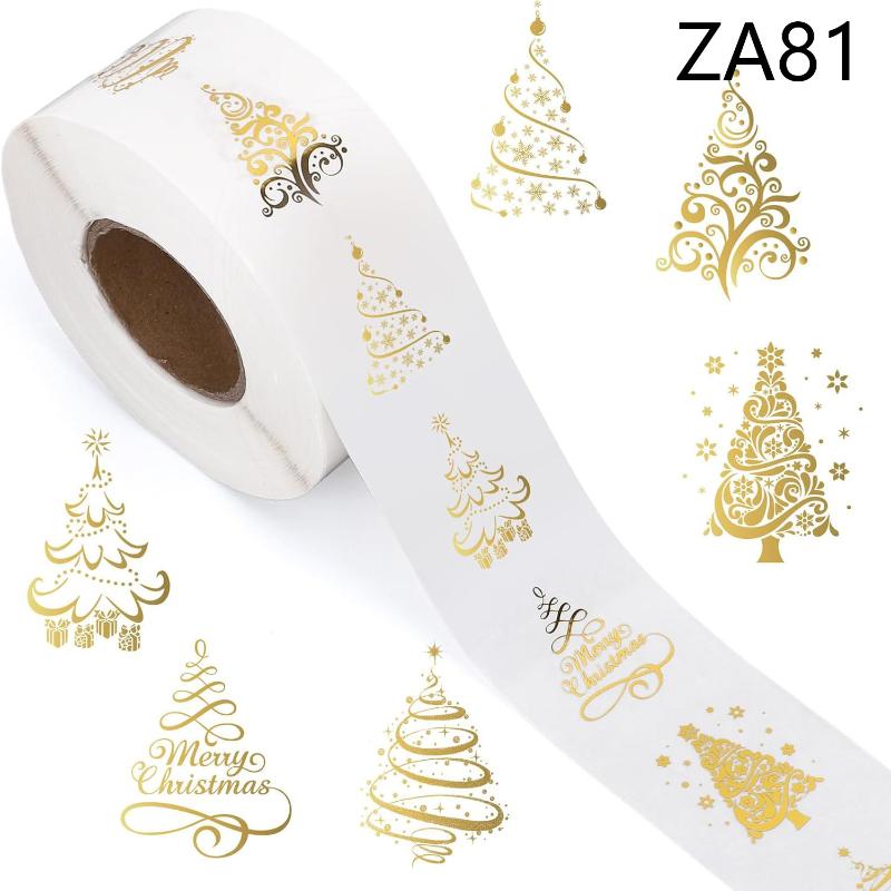 500 Pcs 1Inch/2.5Cm Clear Merry Christmas Stickers Presents Cards Tag Self Adhesive Seals Label Scrapbooking Stickers
