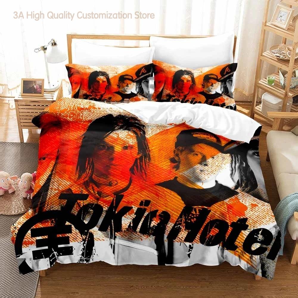 Tokio Hotel Bedding Set Single Twin Full Queen King Size Bed Set Adult Boys Bedroom Duvetcover Sets 3D Anime Bed Sheet Set