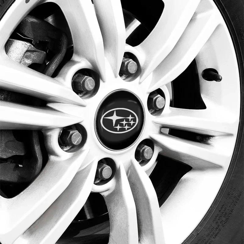 4pcs 60mm Car Wheel Center Hub Cap Rim Cover Emblem Stickers For Subaru Forester impreza Outback Legacy Tribecacar Accessories Y17