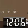 Digital Led Alarm Clock Voice Control Battery USB Dual Power Adjustable Brightness Mute For Teens Bedrooms Bedside