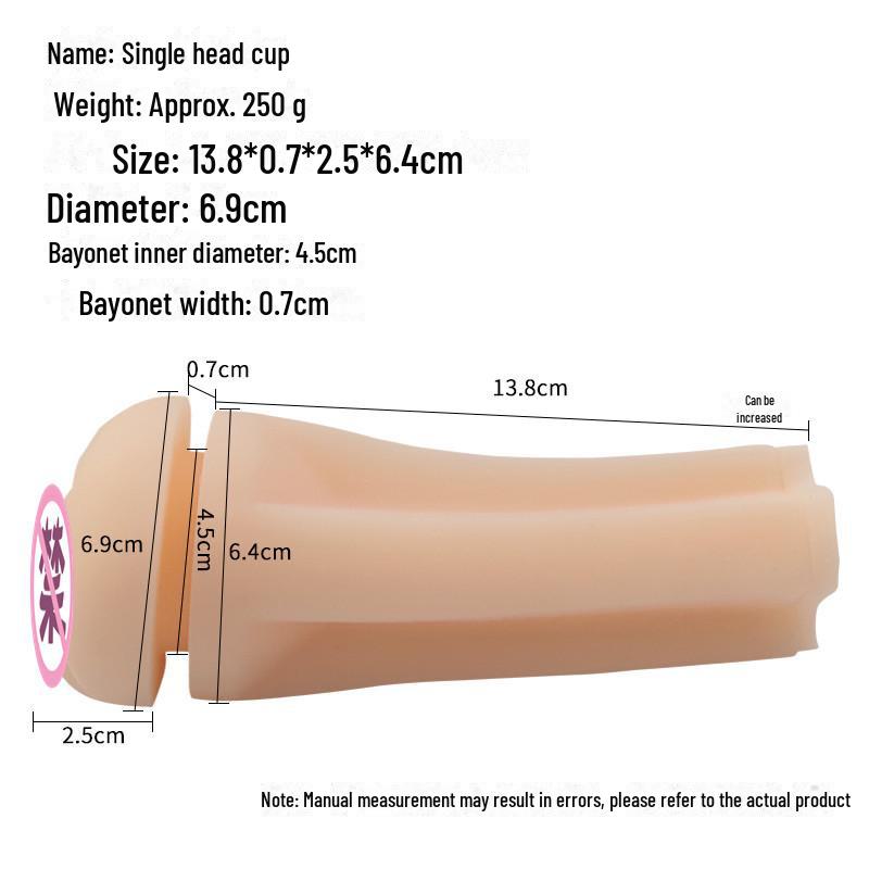 Electric Aircraft Cup Liner: Silicone Men's Masturbator - Drunk Cat Soft Rubber Adult Toy