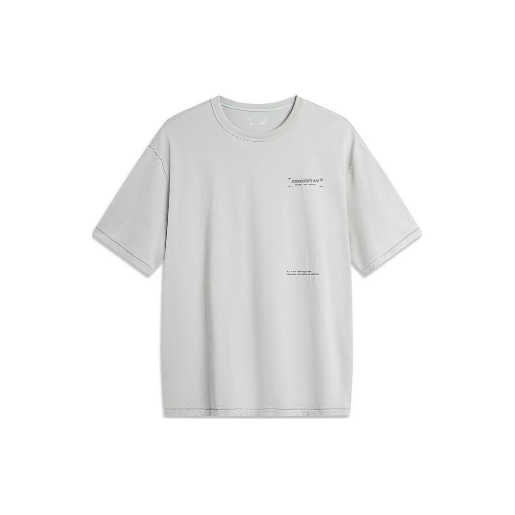 Li Ning Drop Shoulder Sleeve T Shirt Unisex Gray ATSU617-3 S