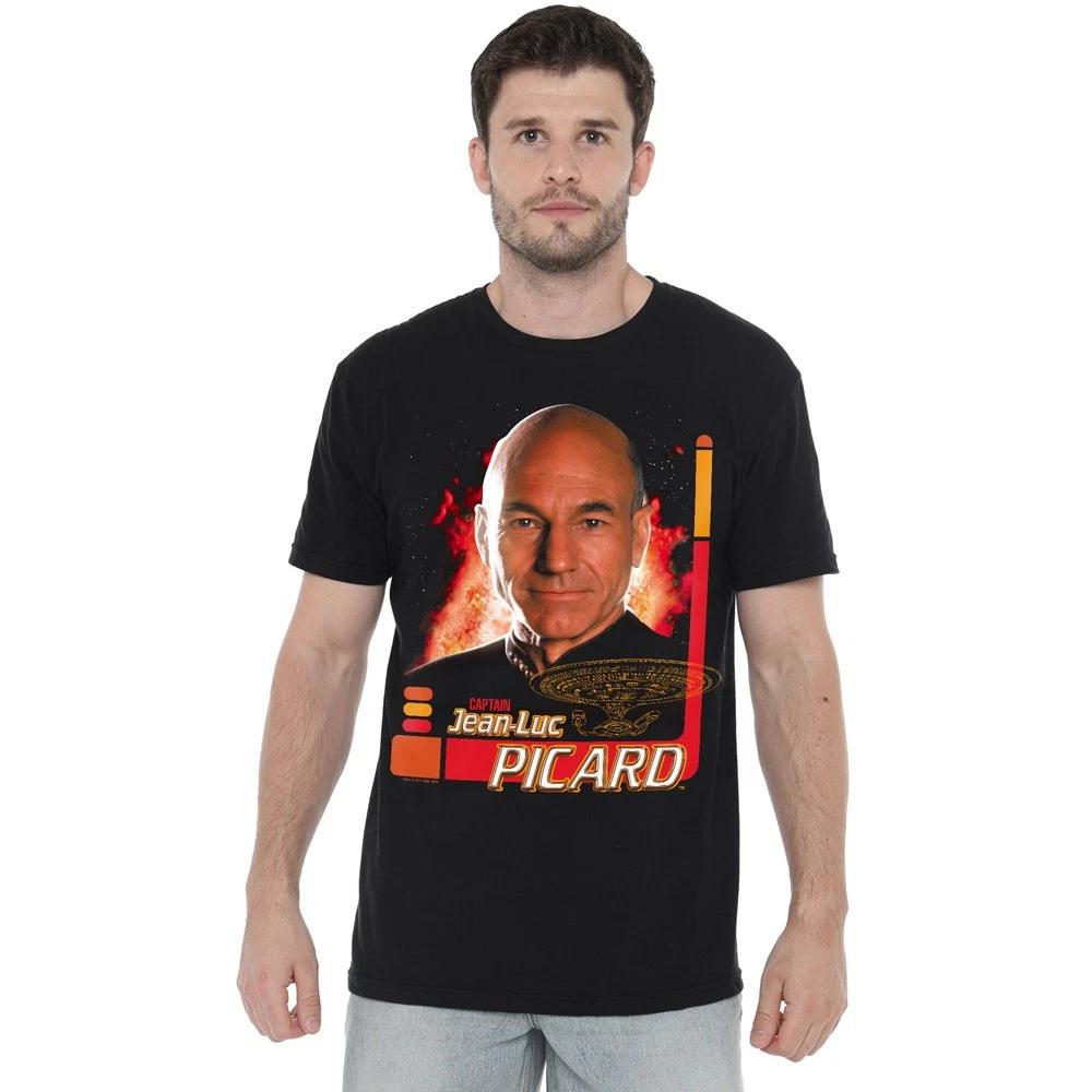 Star Trek Captain Picard T-Shirt S-5XL, Black M