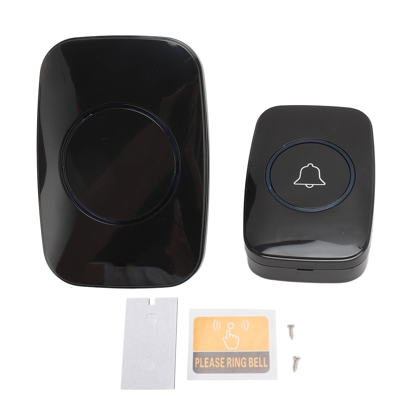 

Wireless Doorbell Kit 38 Ringtones Door Bell Ringer 3 Levels Volume IP44 Waterproof Cordless