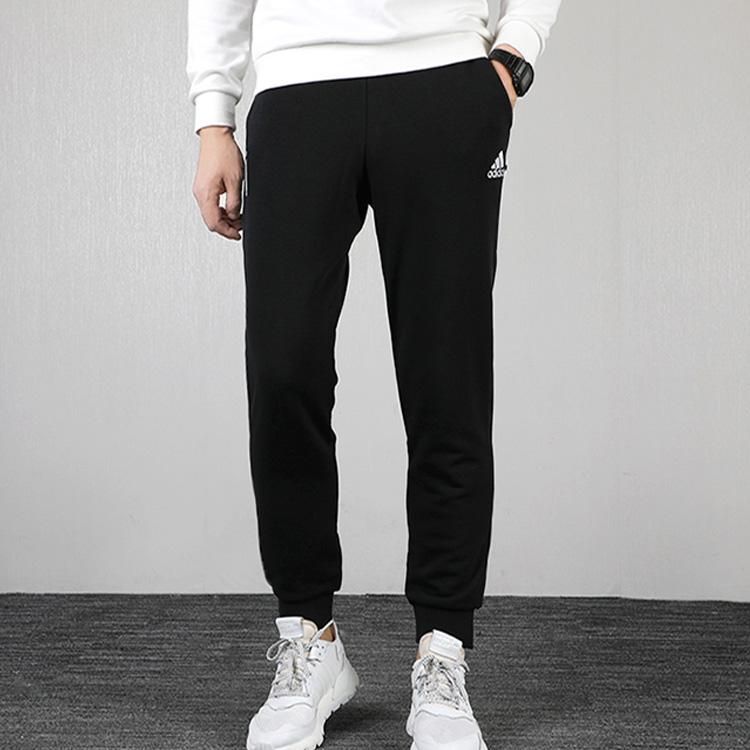 Adidas Casual Sport Joggers with Cuffed Ankles Men Bottoms Black DX9214