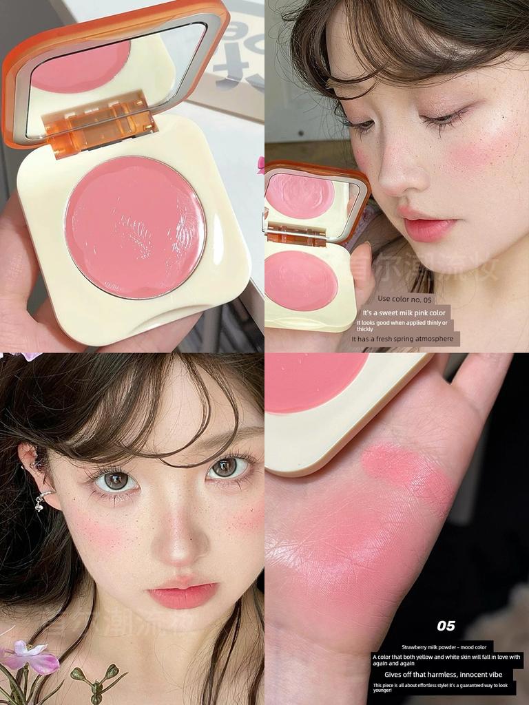Low-Saturation Nude Apricot Expansion Color! Xiafei Blush Cream 07 Yingyingying Korean Girl's Dewy Skin Authentic Product 2026 New Model