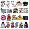 Anime Cartoon Characters Enamel Pins Turbo Granny Cat Spying Flaming Potato Game Roles Brooches Lapel Badge Funny Jewelry Gifts