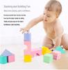 Macaron-Colored Wooden Building Blocks for Children's Early Cognitive Education