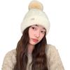 New Autumn and Winter Hat for Women In Winter Rabbit Wool Knitted Hat Outdoor Cold-proof Wool Hat Plus Velvet Windproof and Warm Pull Out Hat