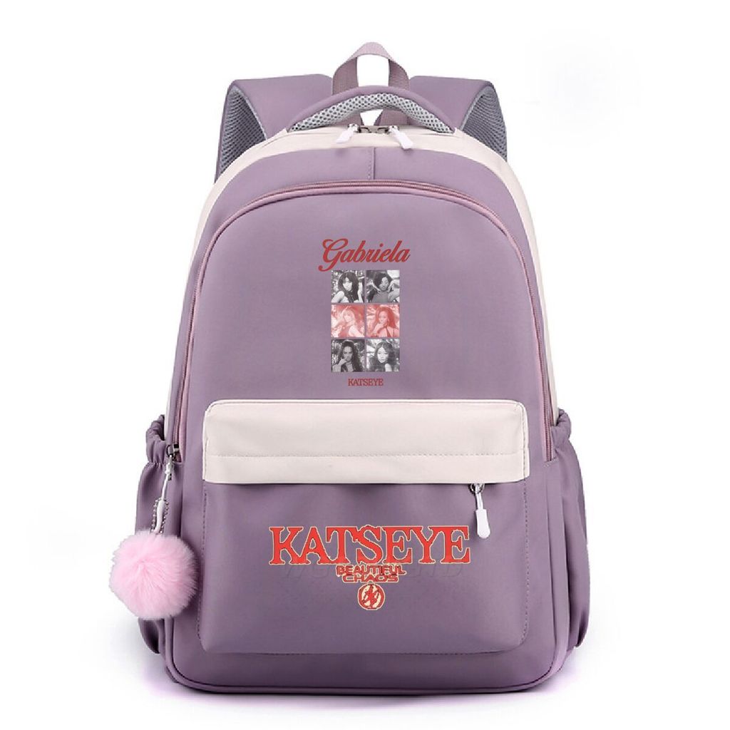 Kids Unisex KATSEYE Printed Backpack Student School Waterproof Big Bag